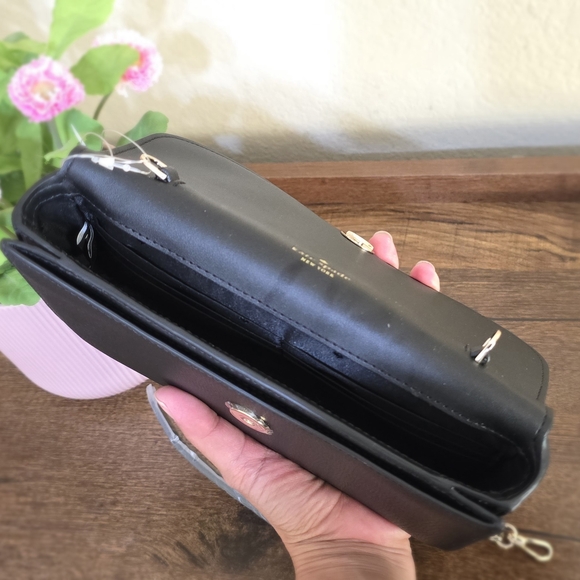 NWT Kate Spade Kristi Chain Flap Crossbody In Black - Picture 3 of 6